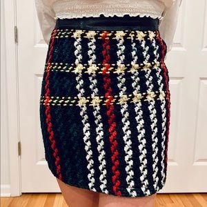 Vintage Plaid Mini Skirt with Bold Colors